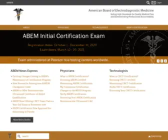 Abemexam.org(American Board of Electrodiagnostic Medicine) Screenshot