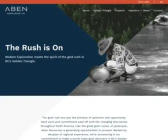 Abenresources.com(Aben Resources Ltd) Screenshot