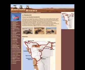 Abenteuer-Namibia.com(Namibia Reisebericht) Screenshot