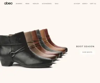 Abeofootwear.com(ABEO Footwear) Screenshot
