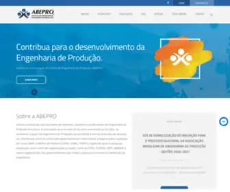 Abepro.org.br(Associação Brasileira de Engenharia de Produção) Screenshot