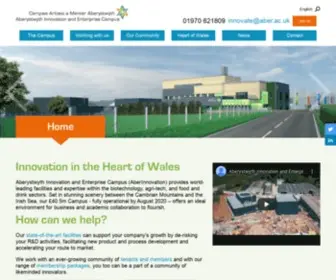 Aberinnovation.com(Innovation campus with world) Screenshot