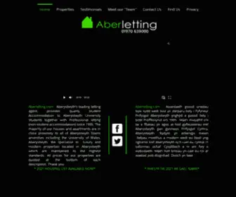 Aberletting.com(Aberystwyth Student & Professional Accommodation) Screenshot