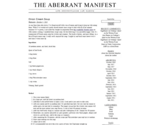 Aberrantmanifest.com(Aberrantmanifest) Screenshot