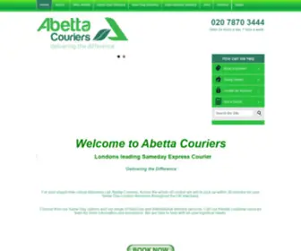 Abettacouriers.com(Book an express same day courier now) Screenshot