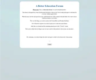 Abettereducationforum.com(A Better Education Forum) Screenshot