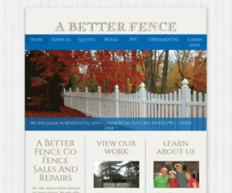 Abetterfence.com(A Better Fence) Screenshot