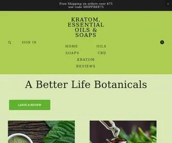 Abetterlifebotanicals.com(Quality Kratom and Botanicals) Screenshot