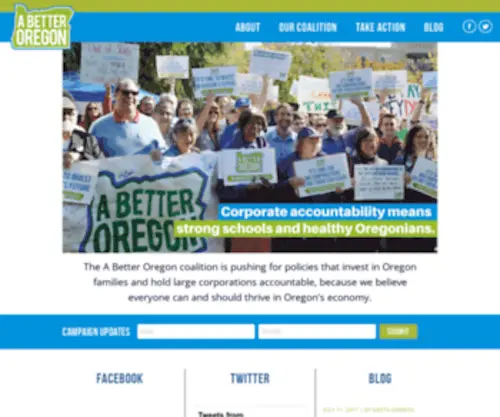 Abetteroregon.org(A Better Oregon) Screenshot