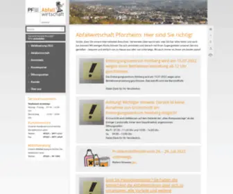 Abfallwirtschaft-Pforzheim.de(Das Portal der Abfallwirtschaft Pforzheim) Screenshot