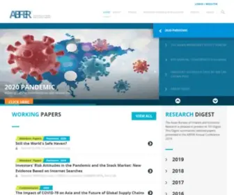 Abfer.org(The Asian Bureau of Finance and Economic Research) Screenshot