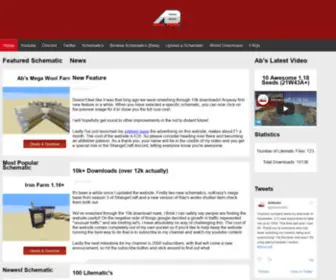Abfielder.com(Abfielder's Minecraft Schematics Website) Screenshot