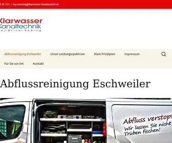 Abflussreinigung-Eschweiler.de(Fachgerechte Abflussreinigung und Kanalreinigung in Eschweiler. Hotline) Screenshot