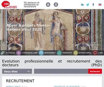 ABG.asso.fr(Evolution professionnelle et recrutement des docteurs (PhD)) Screenshot