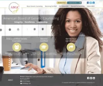 ABGC.net(ABGCThe official website of the American Board of Genetic Counseling (ABGC)) Screenshot