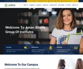 Abgi.co.in(Aman Bhalla Group Of Institutes) Screenshot