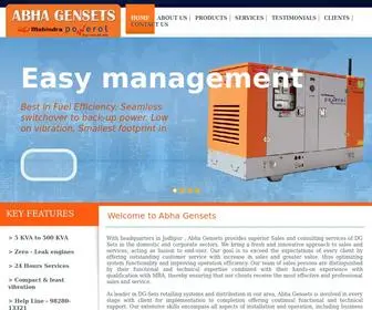 Abhagensets.com(Abha Gensets Jodhpur) Screenshot