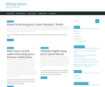 Abhaylyrics.com(Always ready for lyrics) Screenshot