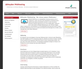 Abheyden-Webhosting.de(Günstiges SSD Webhosting inklusiv HTTP/2 Unterstützung. Natürlich gehostet in Deutschland) Screenshot