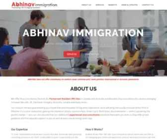 Abhinavimmigration.com(Permanent Resident (PR)Visa for Canada & Australia) Screenshot