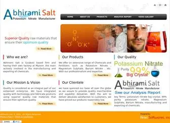 Abhiramisalt.com(Potassium nitrate) Screenshot