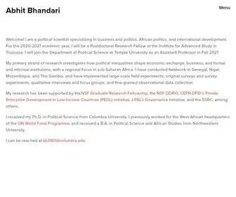 Abhitbhandari.com(Abhit Bhandari) Screenshot