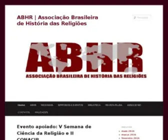 ABHR.org.br(Associação Brasileira de História das Religiões) Screenshot