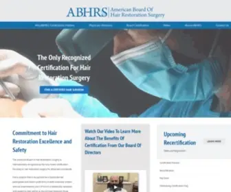 ABHRS.org(The American Board of Hair Restoration Surgeons) Screenshot