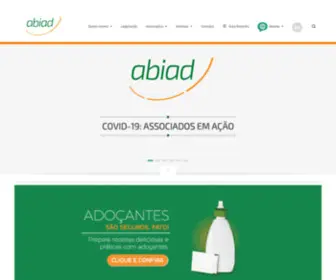 Abiad.org.br(Associação Brasileira da Indústria de Alimentos para Fins Especiais e Congêneres) Screenshot