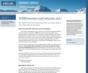 Abicalc.net(Willkommen auf) Screenshot