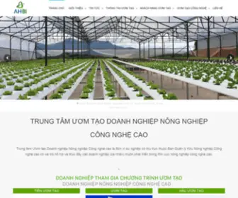 Abi.com.vn(TRUNG TÂM ƯƠM TẠO DOANH NGHIỆP NÔNG NGHIỆP CÔNG NGHỆ CAO) Screenshot