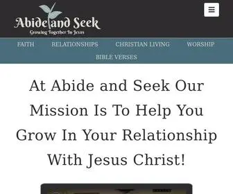 Abideandseek.com(Here at Abide and Seek our mission) Screenshot