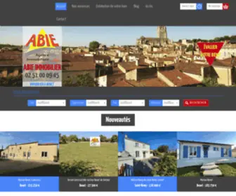 Abie-Immobilier.com(Immobilier Fontenay le Comte Sud Vendee Agence immobiliere Benet immobilier Niort Deux Sevres Marais Poitevin) Screenshot