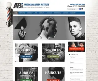 Abi.edu(American Barber Institute) Screenshot