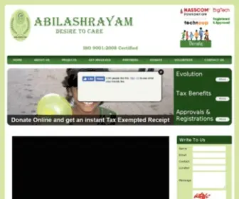 Abilashrayam.com(Orphanage in bangalore) Screenshot