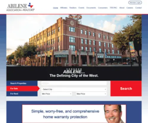 Abilenebor.com(Abilene Association of Realtors) Screenshot