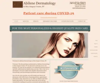 Abilenederm.com(Abilene Dermatology) Screenshot