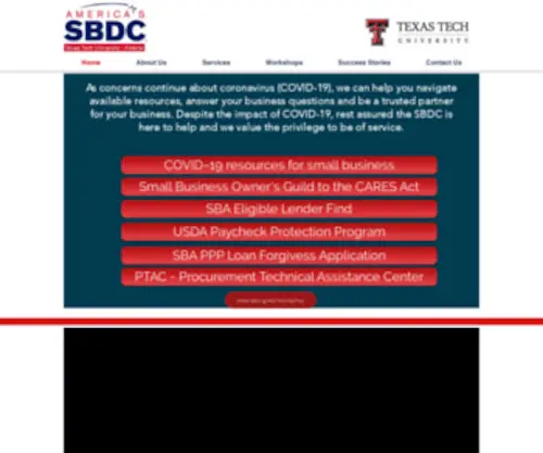 Abilenesbdc.org(America's SBDC) Screenshot