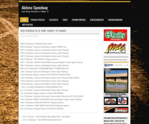 Abilenespeedway.com(Great Racing Destination in Abilene) Screenshot