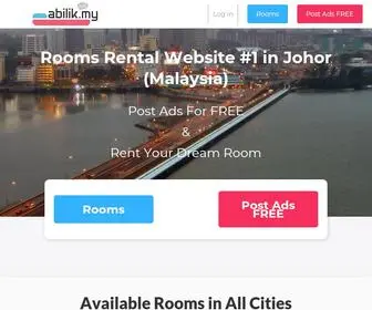 Abilik.my(Rooms Rental Website in Malaysia (Local Website)) Screenshot