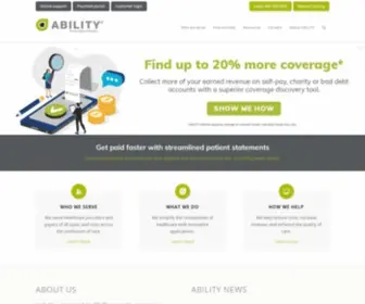 Abilitynetwork.com(Revenue Cycle Management & Medicare Eligibility) Screenshot