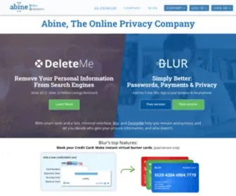 Abine.com(Blur protects your private info and) Screenshot