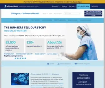 Abingtonhealth.org(Abington – Jefferson Health) Screenshot