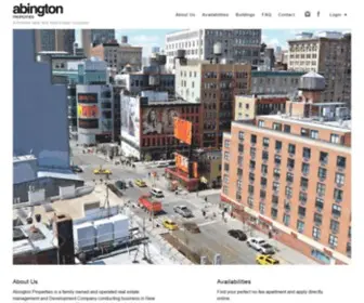 Abingtonproperties.com(A Premier New York City Real Estate Company) Screenshot