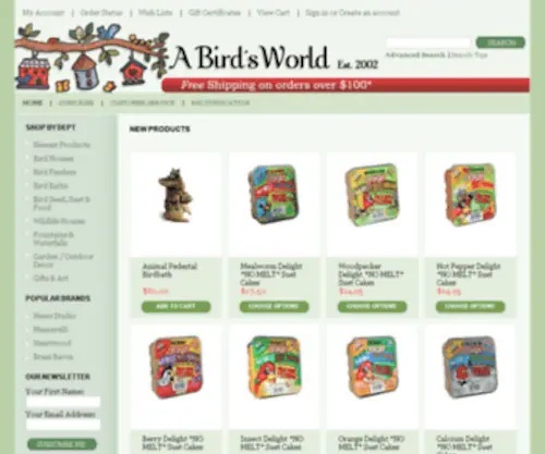 Abirdsworld.com(A Bird's World) Screenshot