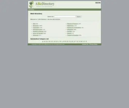 Abizdirectory.com(A Biz Directory) Screenshot