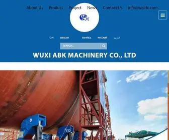 Abkweldc.com(WUXI ABK MACHINERY CO) Screenshot