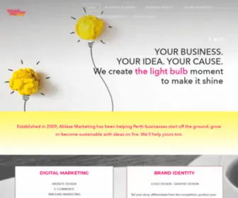 Ablazemarketing.com.au(Ideas on Fire) Screenshot