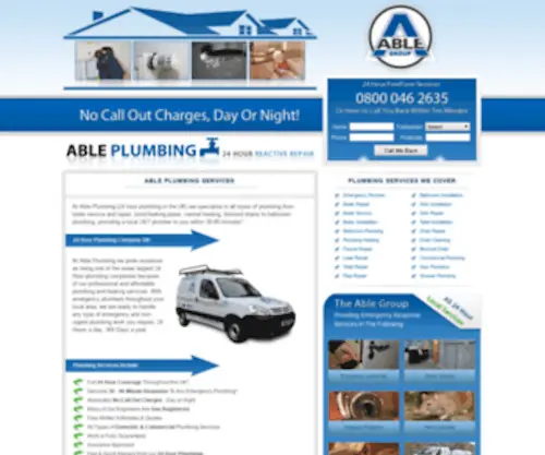 Able-Plumbing.co.uk(24 Hour Plumbing) Screenshot