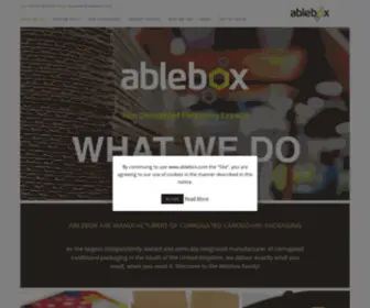 Ablebox.com(The Leading Corrugated Packaging Experts) Screenshot